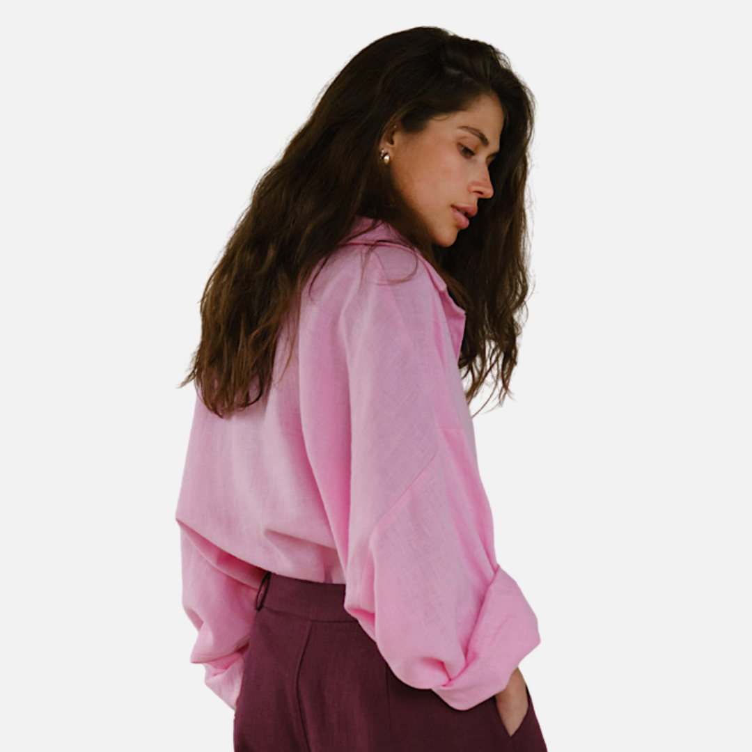 Women’s Long Sleeve Linen Oversized Shirt