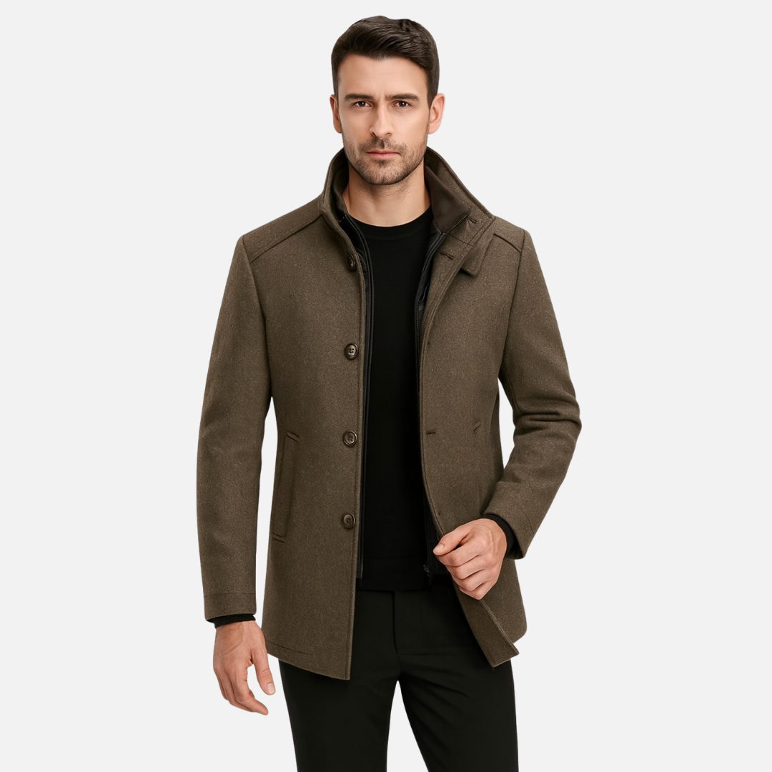 Men’s Luxury Tailored Coat – Elegant Trench Coat Jacket