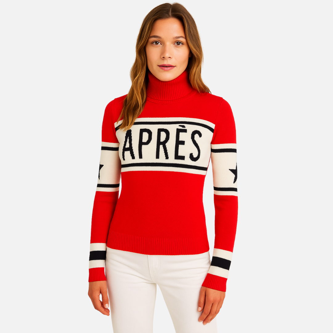 Women’s Après Ski Turtleneck Sweater – Warm Wool Sweater