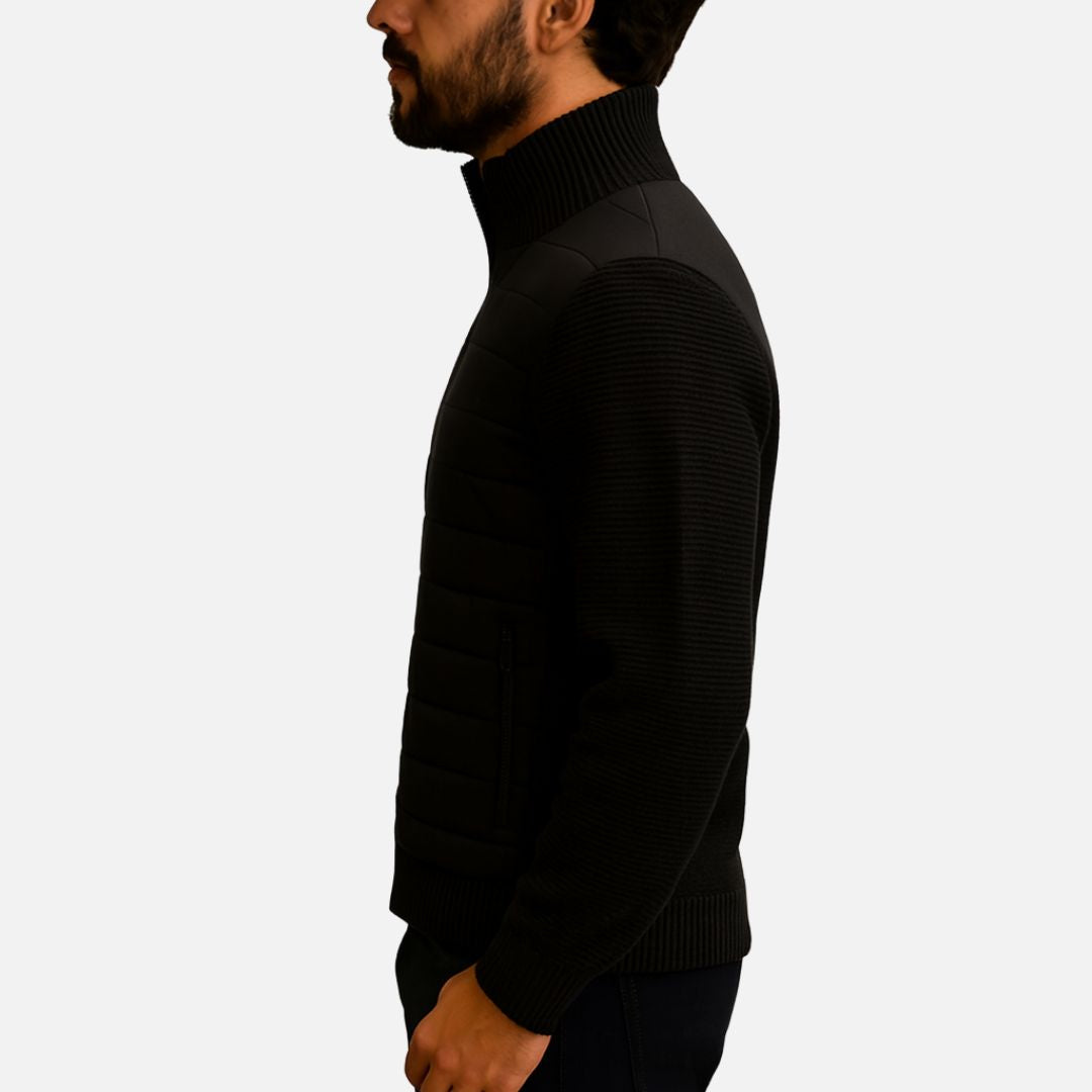 Men's Classic Elegant Jacket - Stand-Up Collar Coat