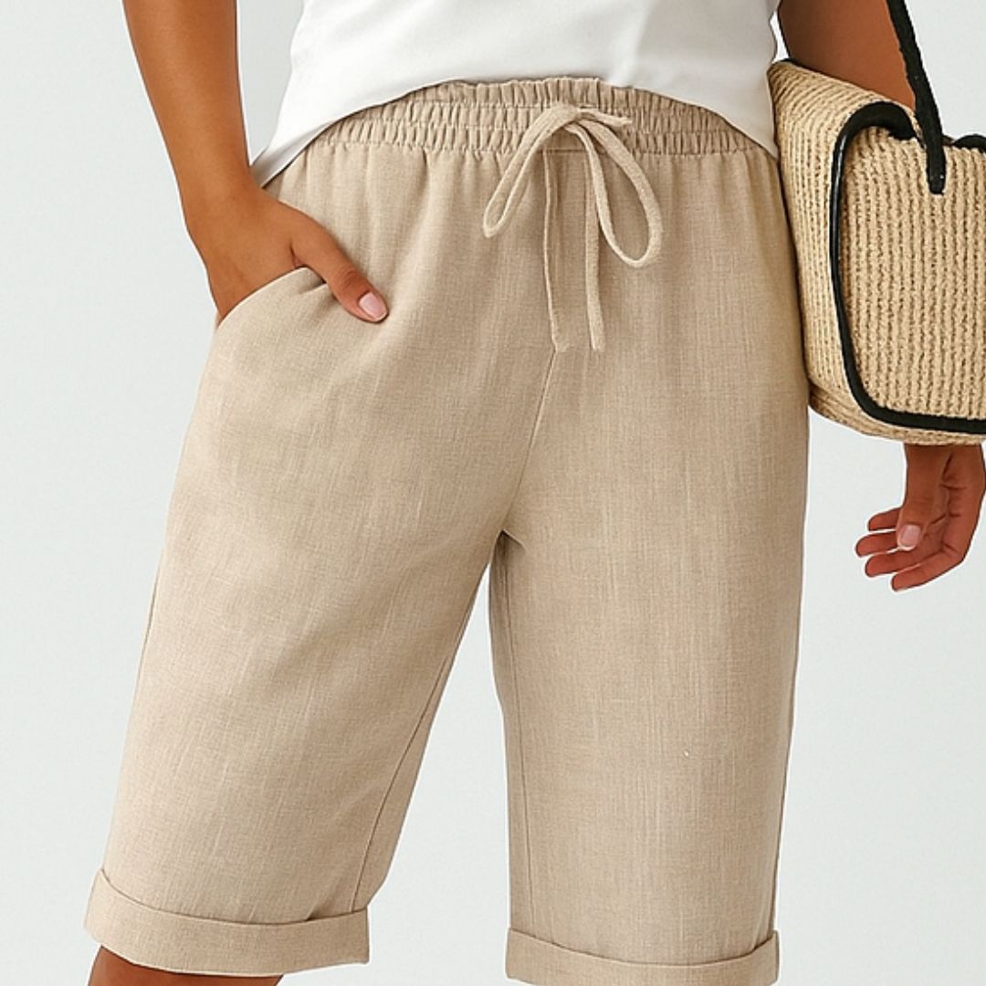 Women's Linen Shorts - Knee Length Shorts