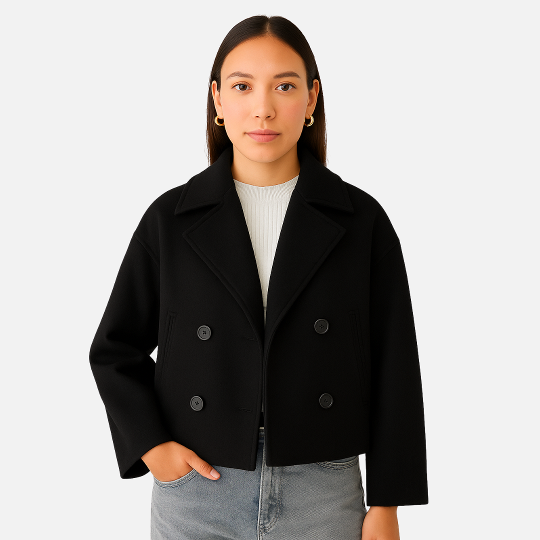 Women’s Buttoned Jacket – Elegant Tailored Coat