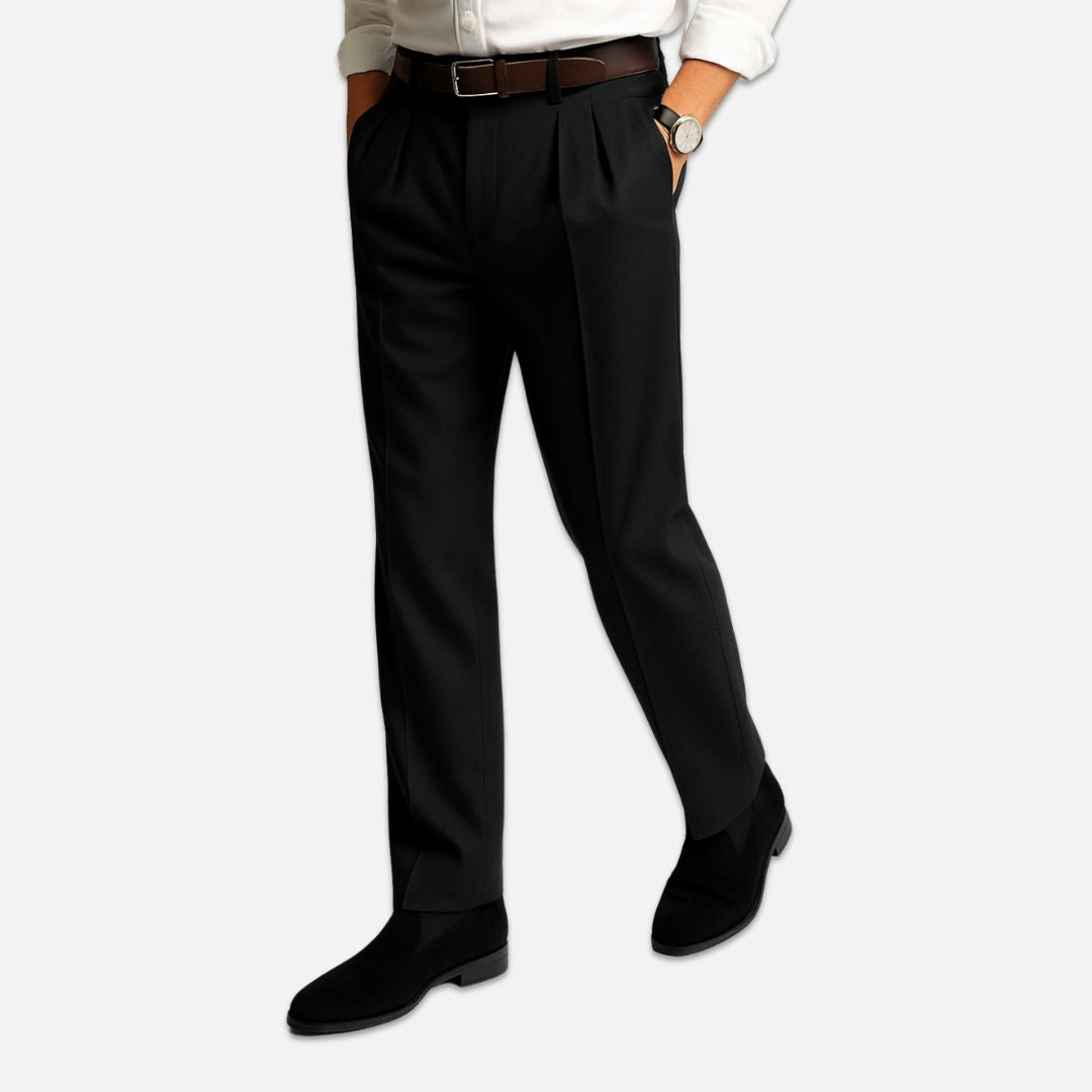 Men’s Pleated Linen Pants - Old Money Trousers