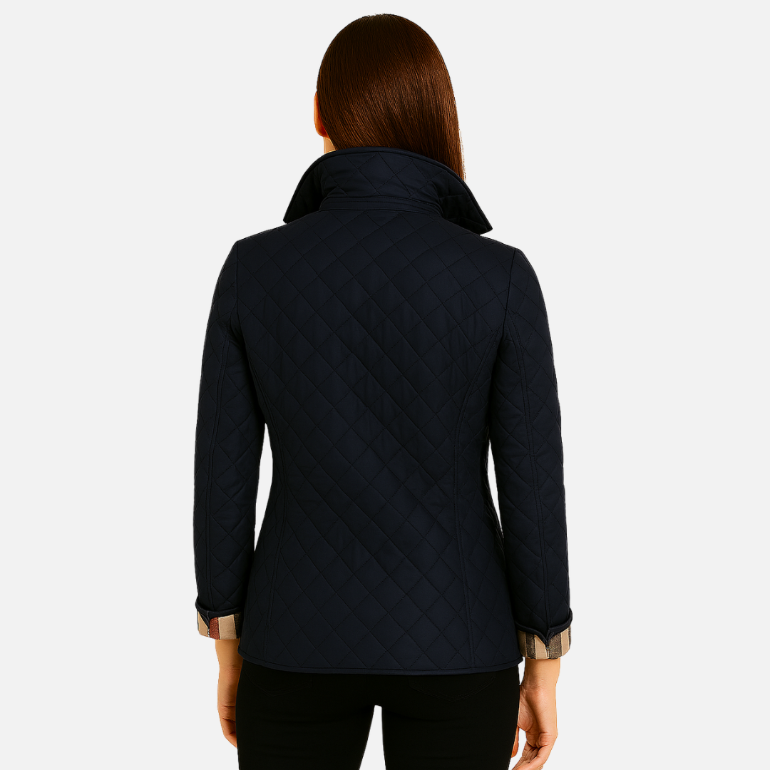 Women's Quilted Button-Up Jacket - Smart Blazer