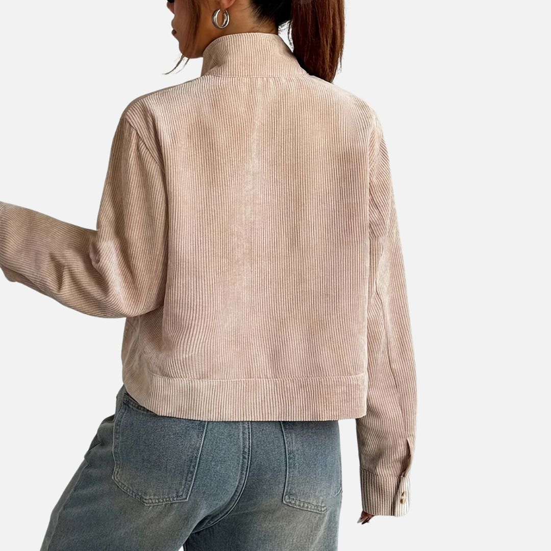 Women's Corduroy Jacket - Zipped Cardigan