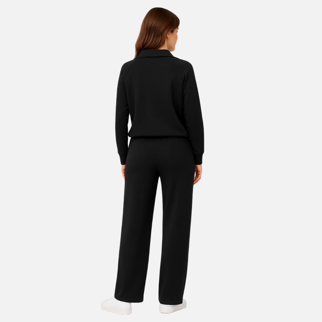 Women’s Two-Piece Outfit Set – Matching Jacket & Trousers Wide-Fit
