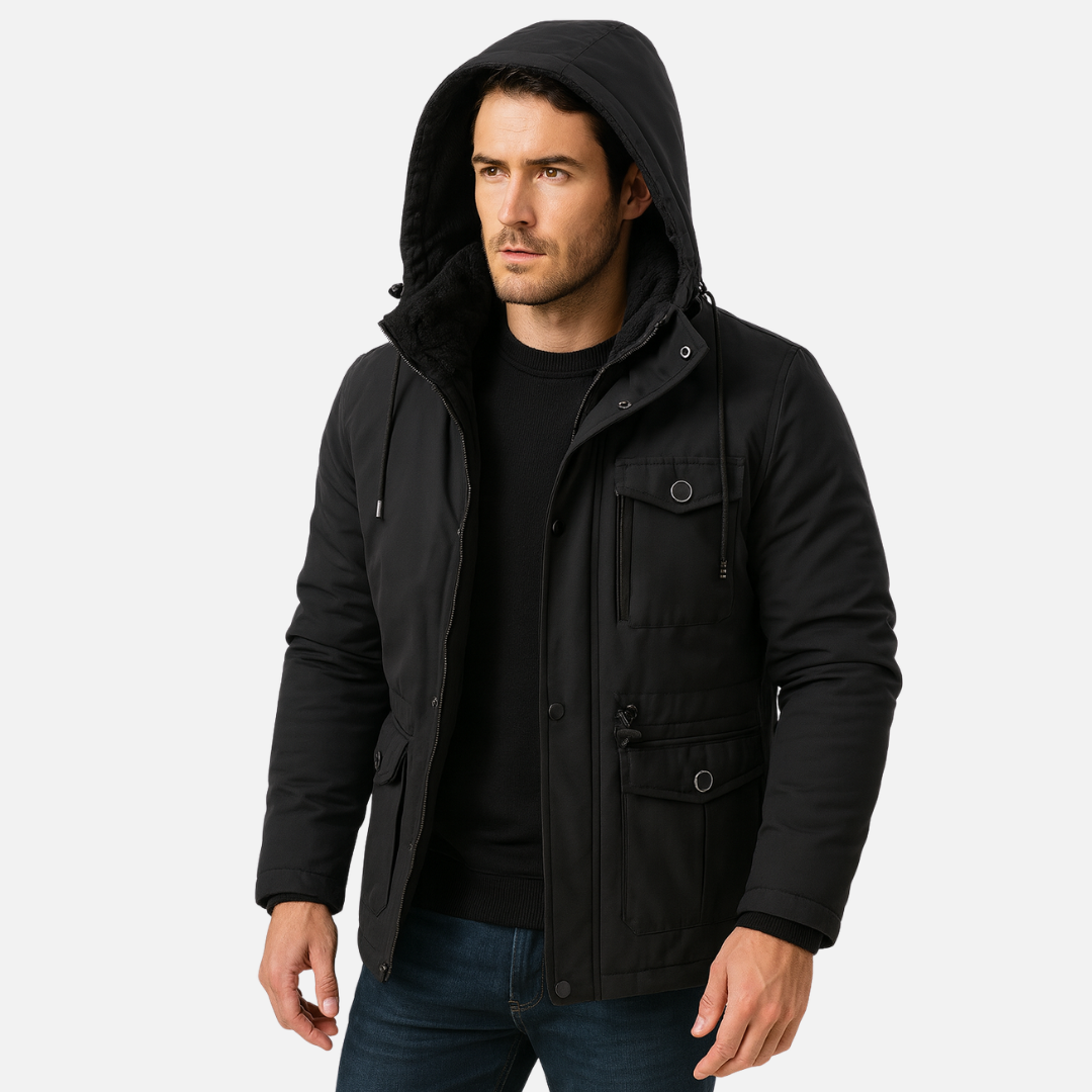 Men’s Winter Parka – Waterproof Warm Insulated Hooded Jacket