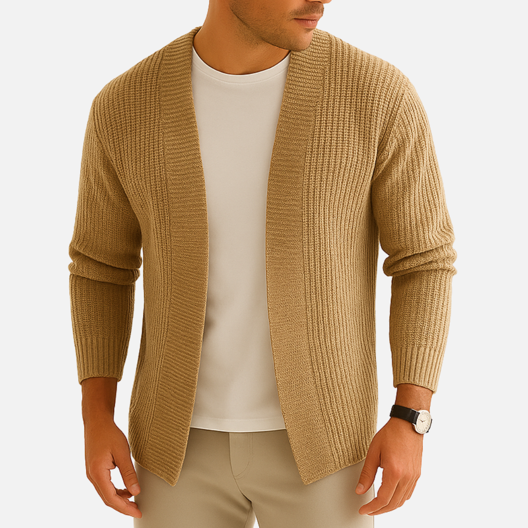 Men’s Classic Cashmere Knit Cardigan – Luxury Soft & Warm Zip Sweater