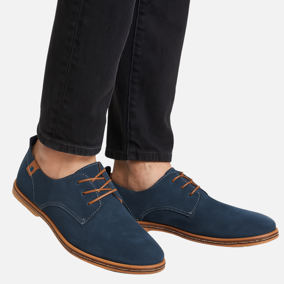 Men’s Suede Dress Shoes – Smart Formal Loafers with Laces