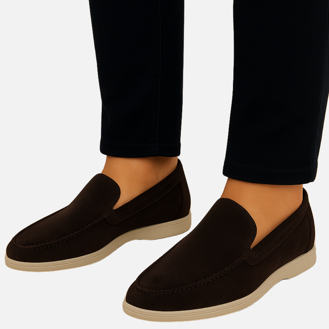 Men’s Suede Loafers – Classic Slip-On Dress Shoes