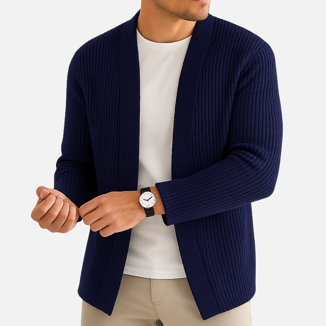 Men’s Classic Cashmere Knit Cardigan – Luxury Soft & Warm Zip Sweater