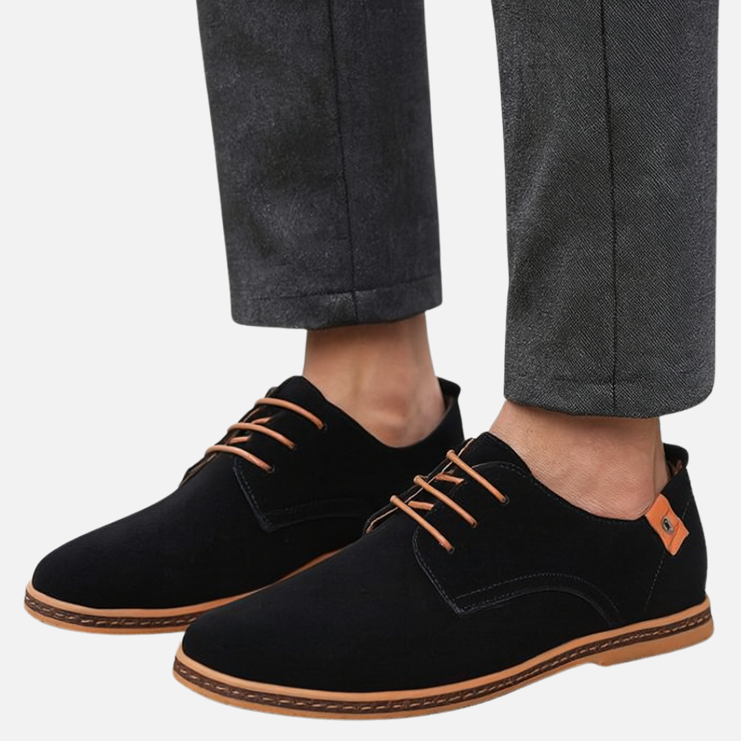 Men’s Suede Dress Shoes – Smart Formal Loafers with Laces