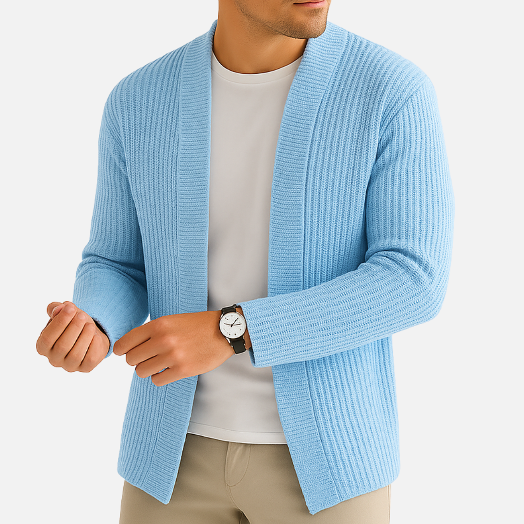 Men’s Classic Cashmere Knit Cardigan – Luxury Soft & Warm Zip Sweater