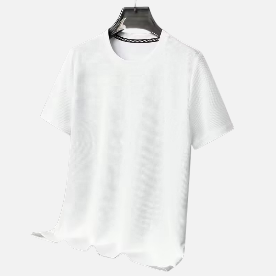 Men's Luxury Waffle Knit T-Shirt - Short Sleeve Shirt