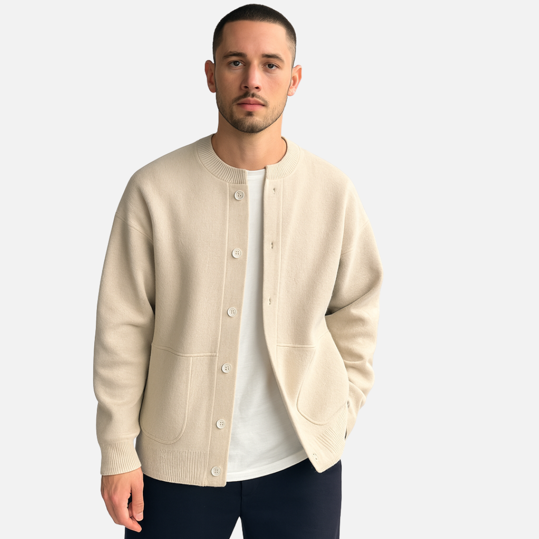 Men’s Wool Button-Up Cardigan – Warm & Stylish Vest