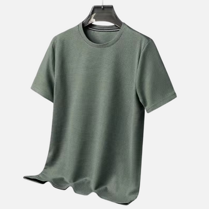 Men's Luxury Waffle Knit T-Shirt - Short Sleeve Shirt
