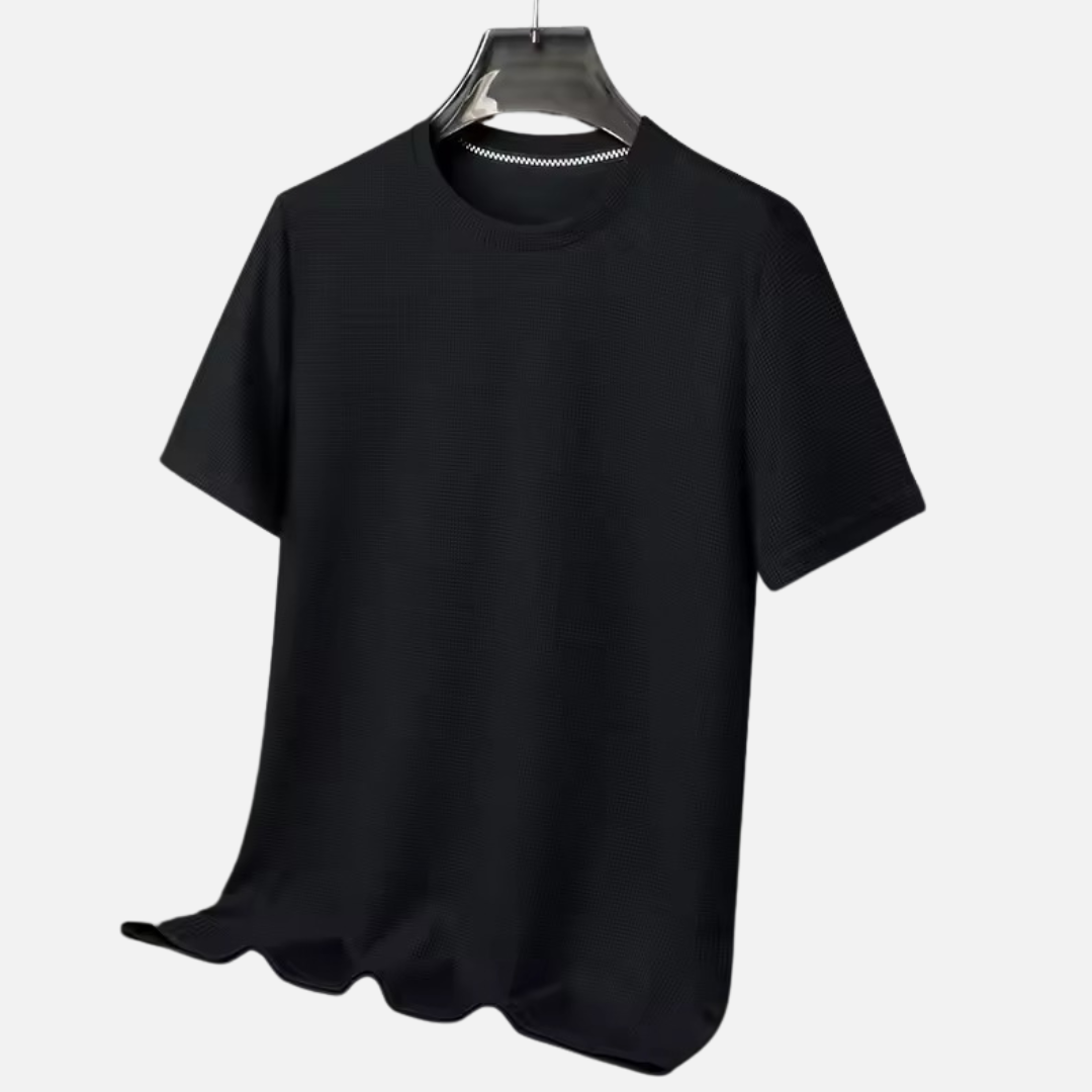 Men's Luxury Waffle Knit T-Shirt - Short Sleeve Shirt
