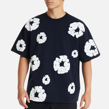 Men's Floral T-Shirt - Comfortable Cotton Wreath T-Shirt