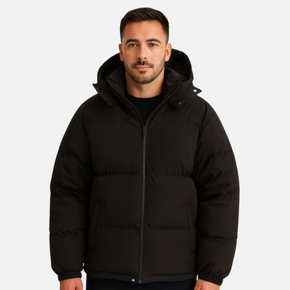 Men’s Casual Hooded Puffer Jacket – Comfortable Everyday Outerwear