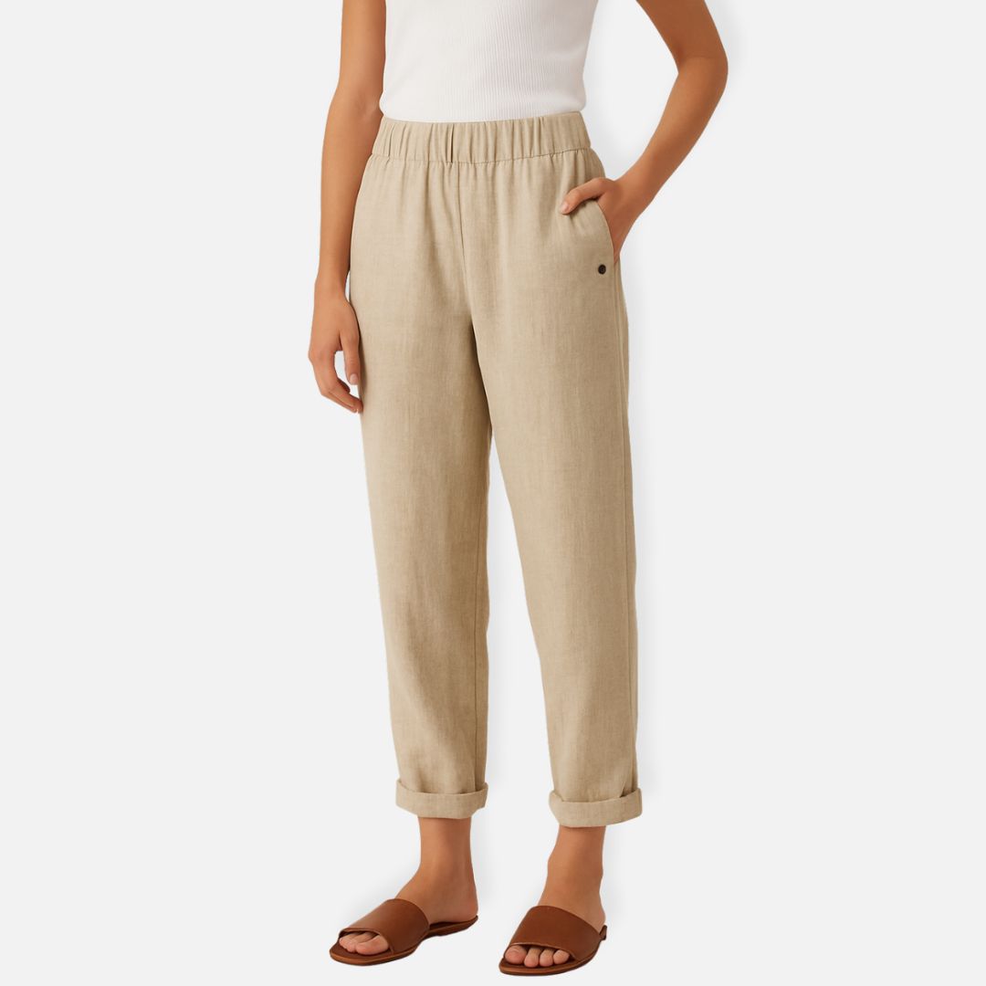 Women’s Tailored Linen Trousers - Folded Trousers