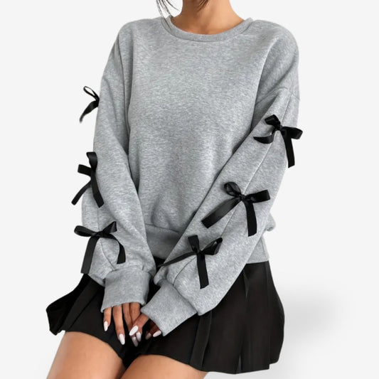 Women’s Sweatshirt with Bow Details