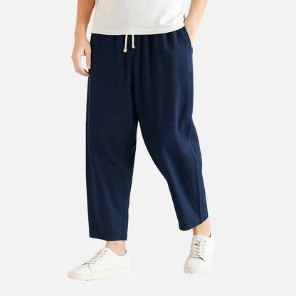 Men’s Lightweight Loose Fit Linen Trousers