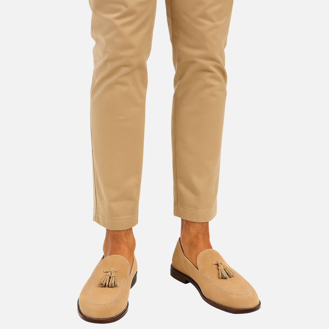 Men's Suede Loafers - Old Money Style Slip-On Moccasins