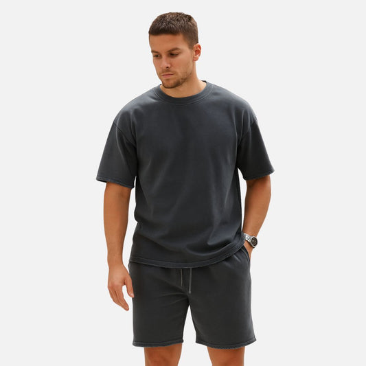 Men’s Short Outfit - Oversized 2-Piece Set Shorts and T-Shirt