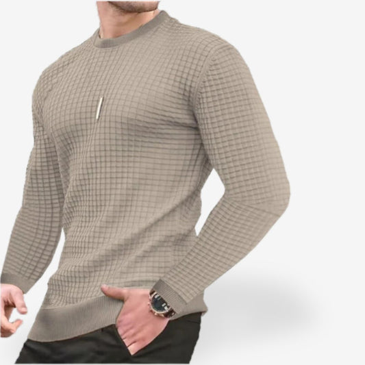 Men’s Casual Waffle Sweater