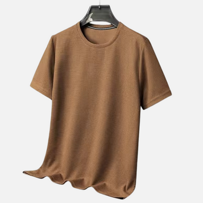 Men's Luxury Waffle Knit T-Shirt - Short Sleeve Shirt