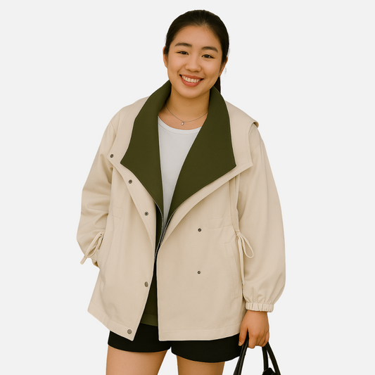 Women’s Two-Layer Jacket - Short Trench Coat