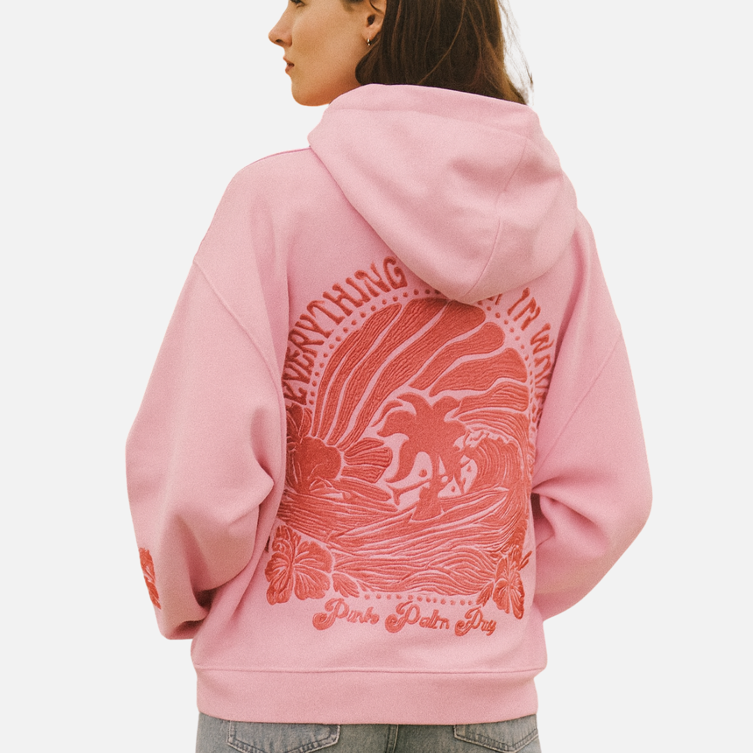 Women’s Oversized Cotton Hoodie – Casual Graphic Hoodie