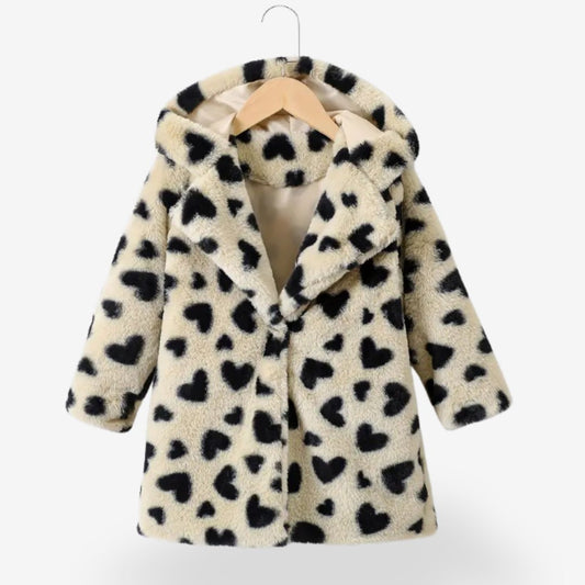 Luxury Women’s Panther Print Fleece Coat Jacket