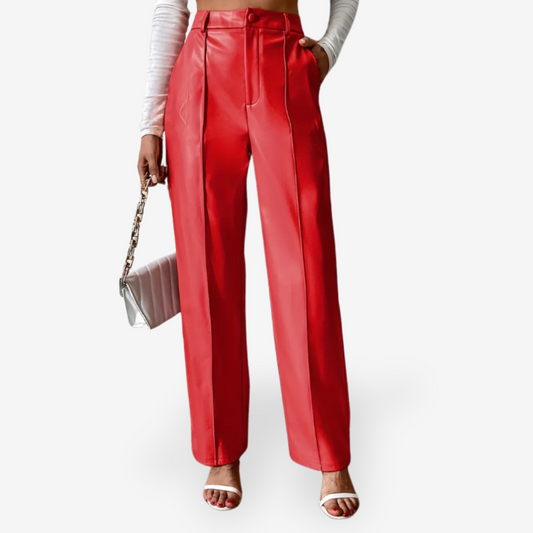 Women’s Faux Leather Pants in Casual Fit