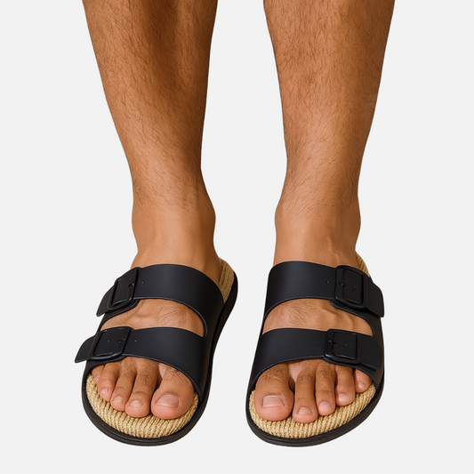 Men's Classic Strapped Sandals - Open Sliders with Straps