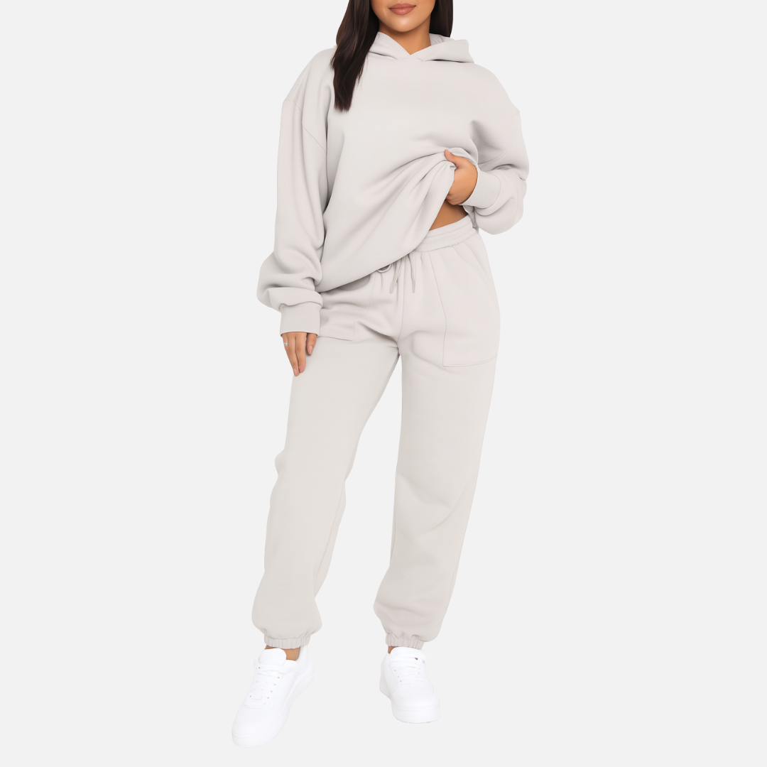 Women's Tracksuit Outfit Set – Comfortable Hoodie and Joggers Loungewear