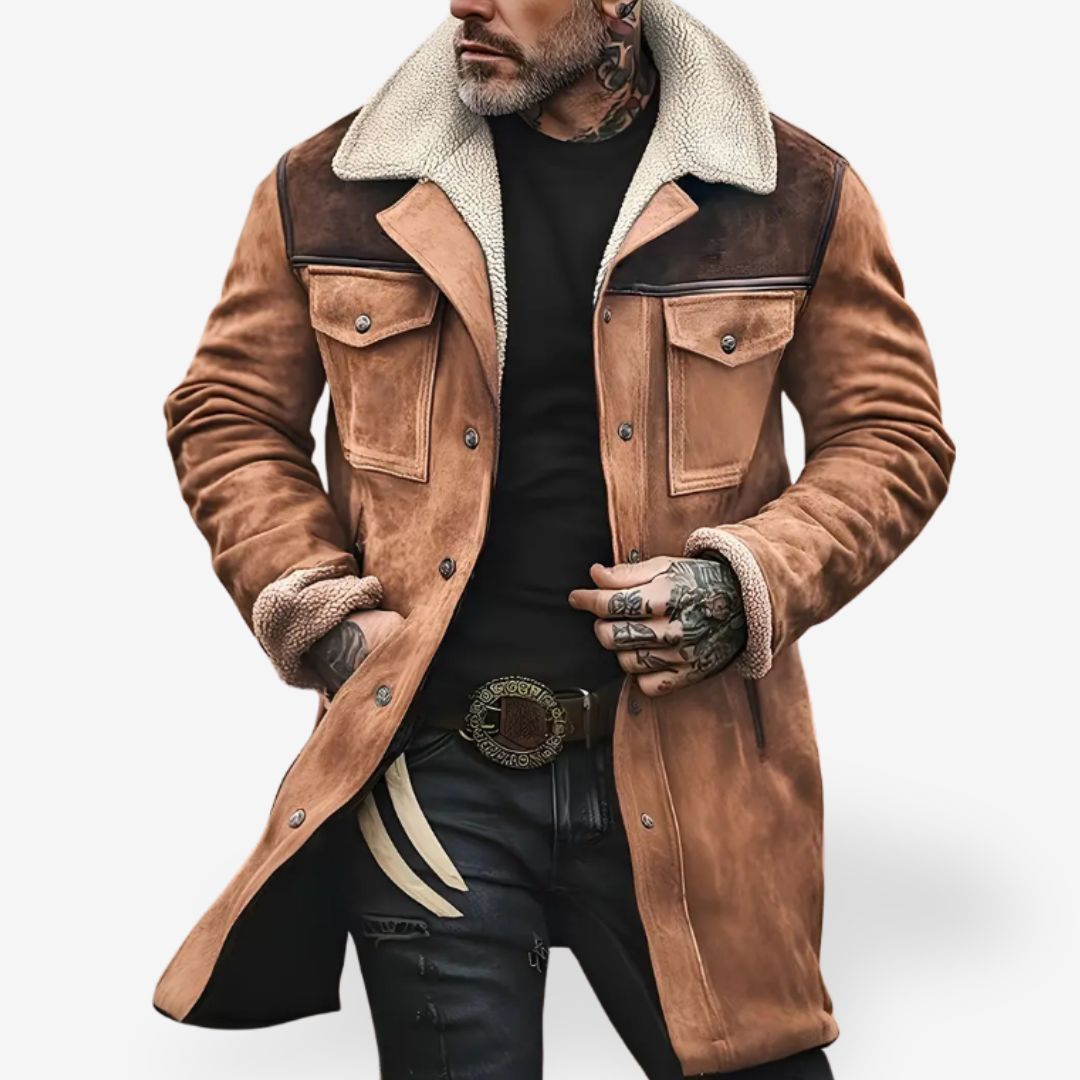 Men’s Warm and Thick Trench Coat Jacket