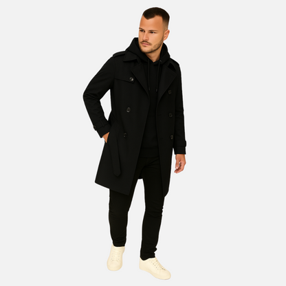 Men's Trench Coat - Classic Trench Coat Jacket