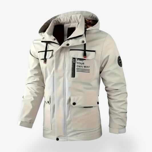 Warm Men’s Hooded Parka in Black or White