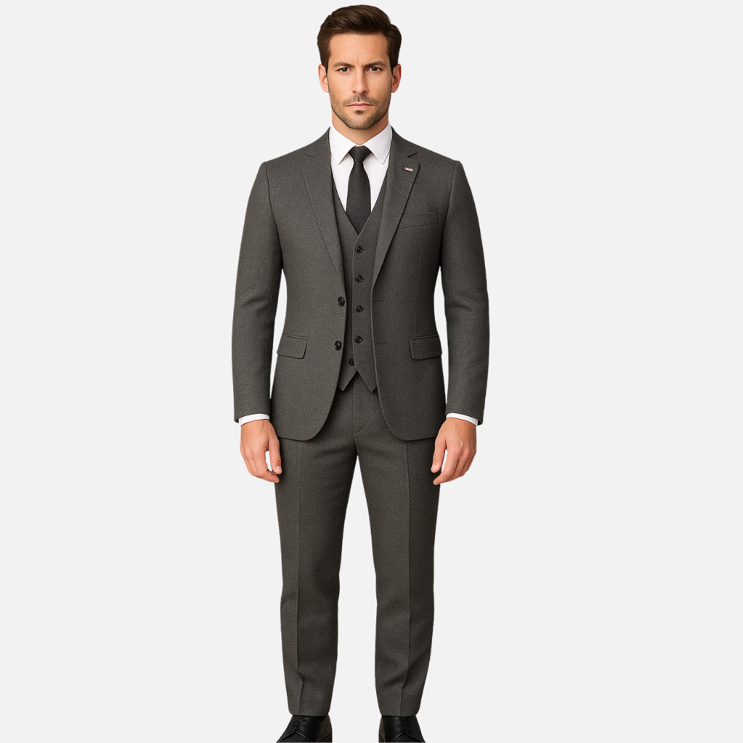 3-Piece Suit for Men – Tailored Blazer, Waistcoat & Trousers Set