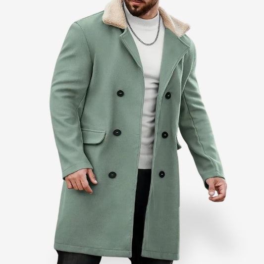 Men's Warm Trenchcoat Jacket (Green)