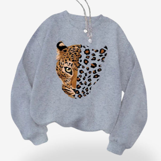 Women's Leopard Panther Print Sweatshirt