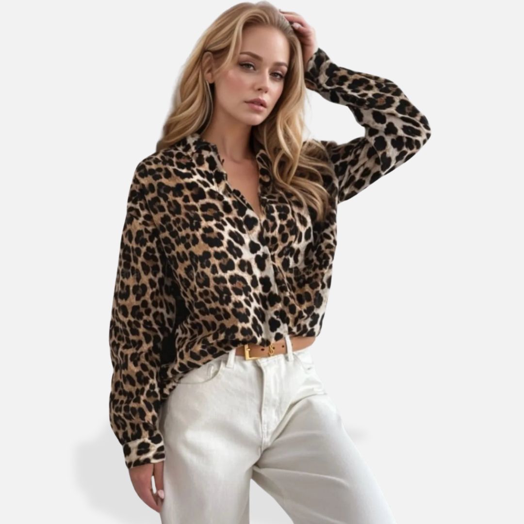Women's Leopard Oversized Shirt