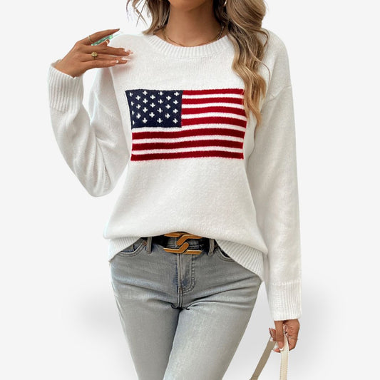 Women’s American Flag Sweater Knittered