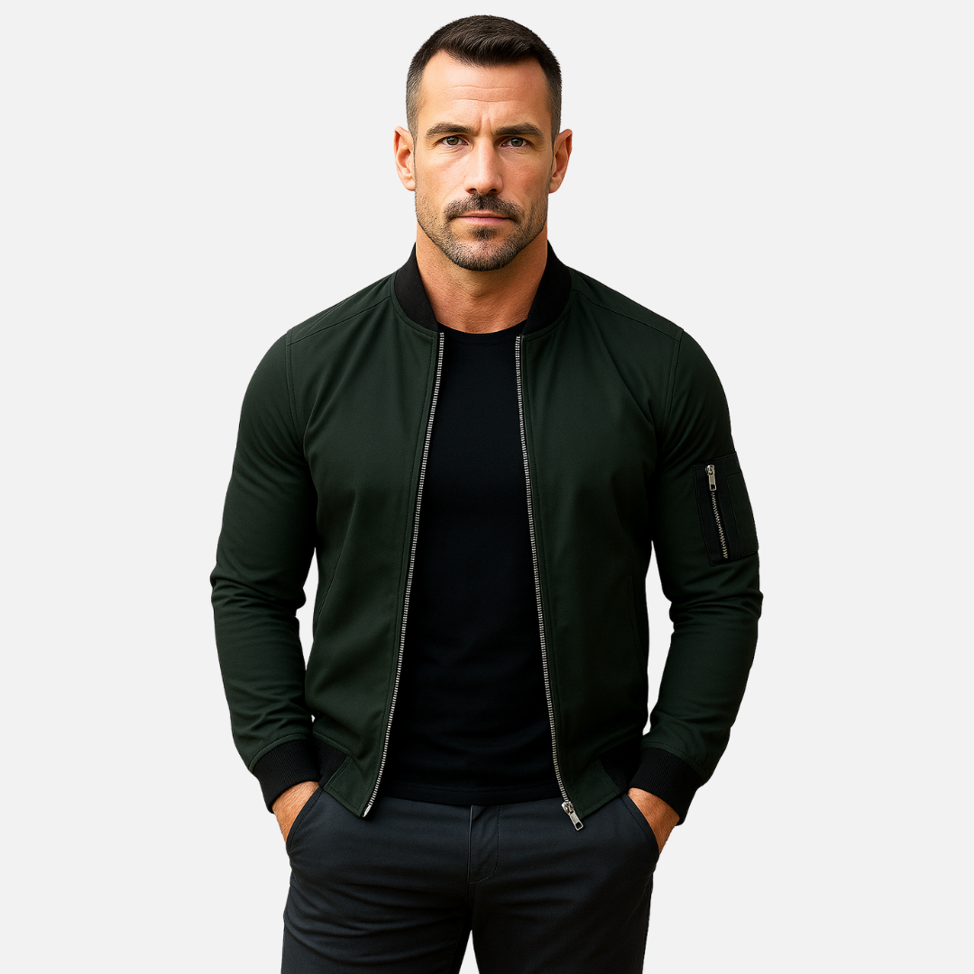 Men's Breathable Bomber Jacket - Lightweight Autumn Jacket