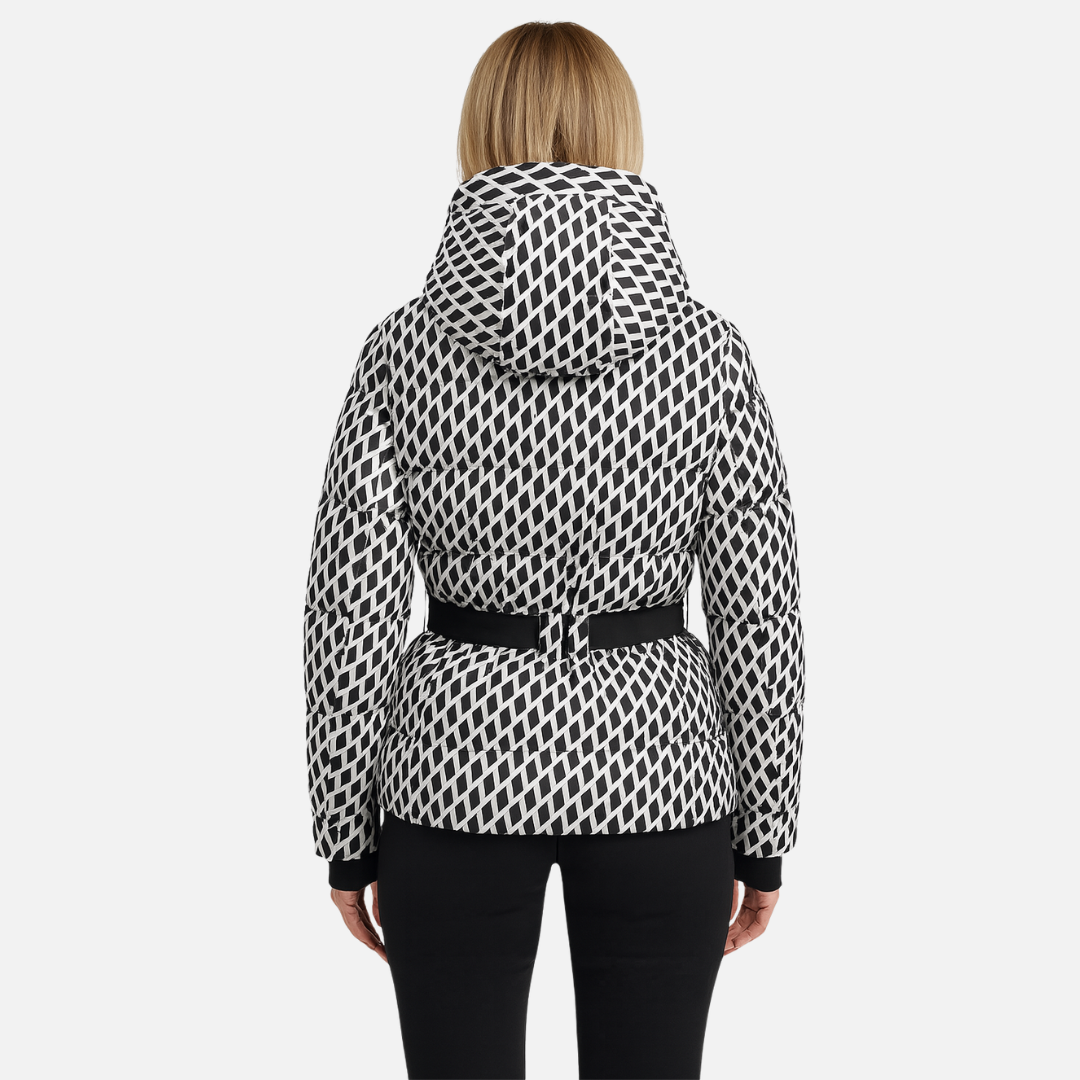 Women’s Belted Puffer Jacket – Warm Quilted Winter Coat