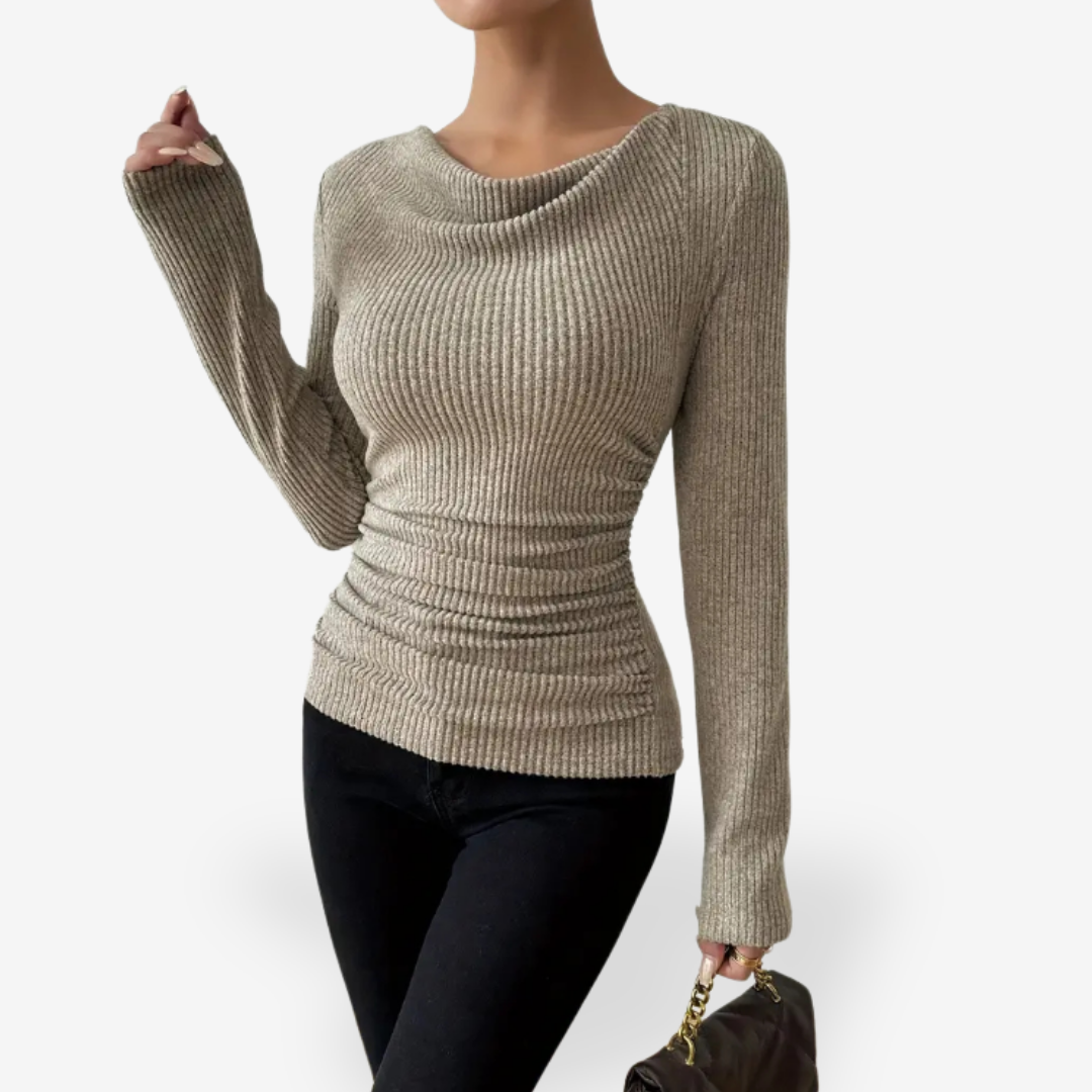 Women’s Warm Sweater with Open Neck