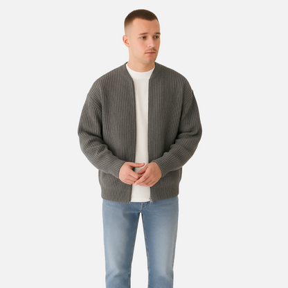 Men's Casual Autumn Jacket - Knitted Cardigan