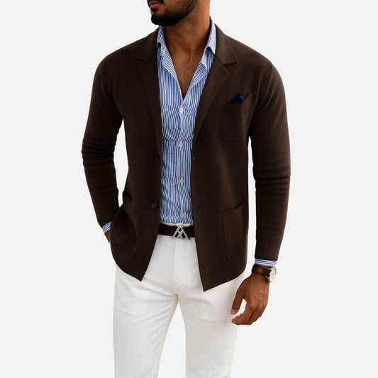 Men’s Smart Blazer - Dress Jacket with Flap Pockets