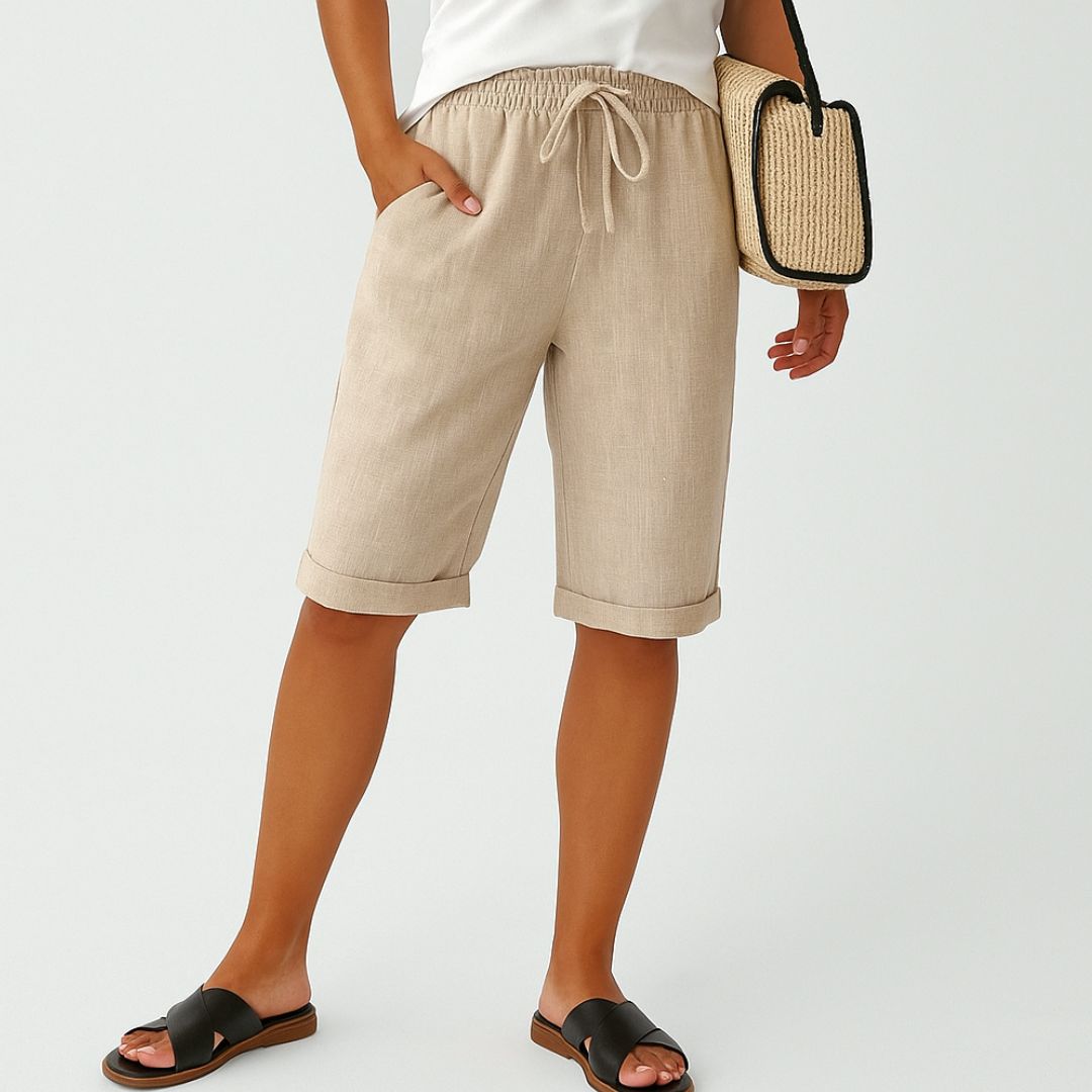 Women's Linen Shorts - Knee Length Shorts